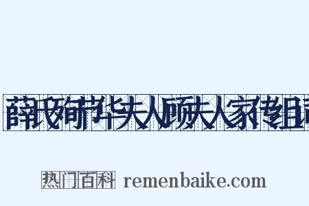 薛氏殉节华夫人顾夫人家传组词是什么意思的图片